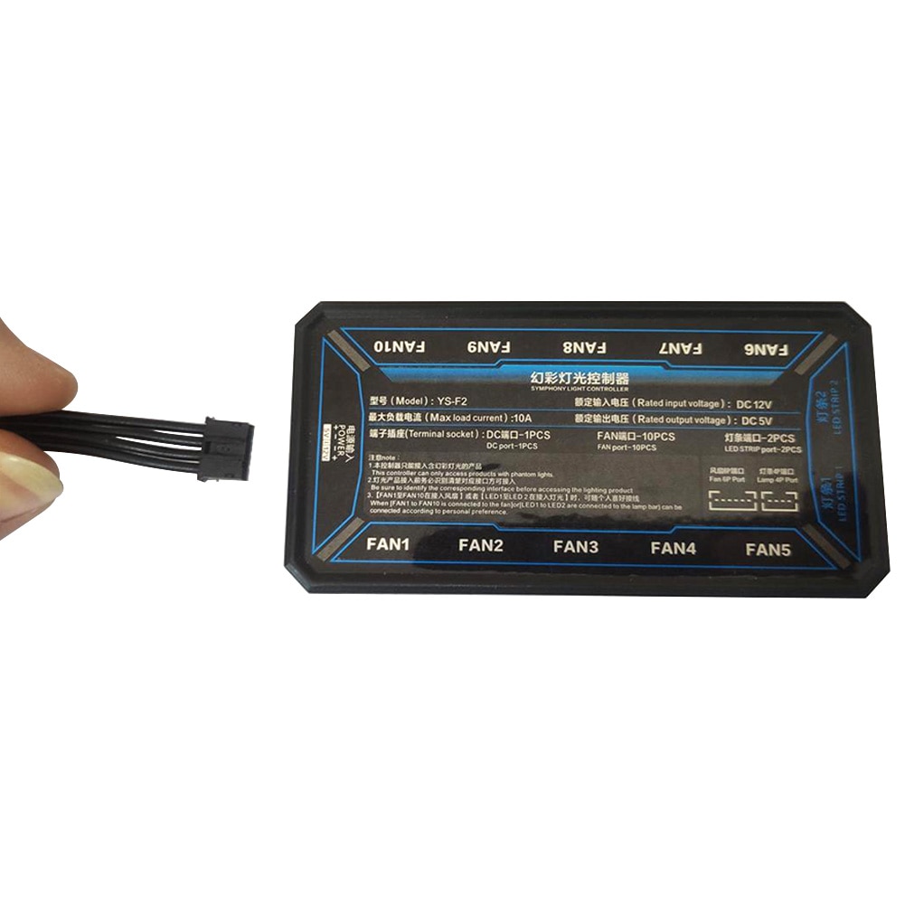 Durable 15m Computer Fan Controller DC 12V Home RF Wireless Practical Easy Apply Remote Control Adjustable LED RGB Anti Reverse