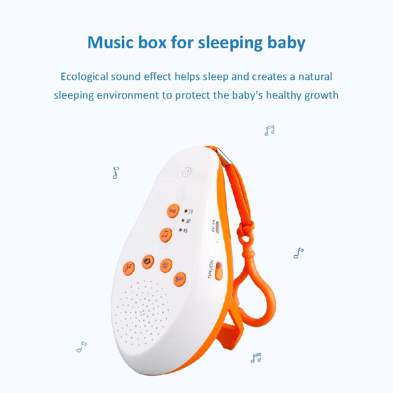 Skrivbar hvid støj maskine baby mini musik søvn instrument søvn musik typer for at forbedre søvn søvn