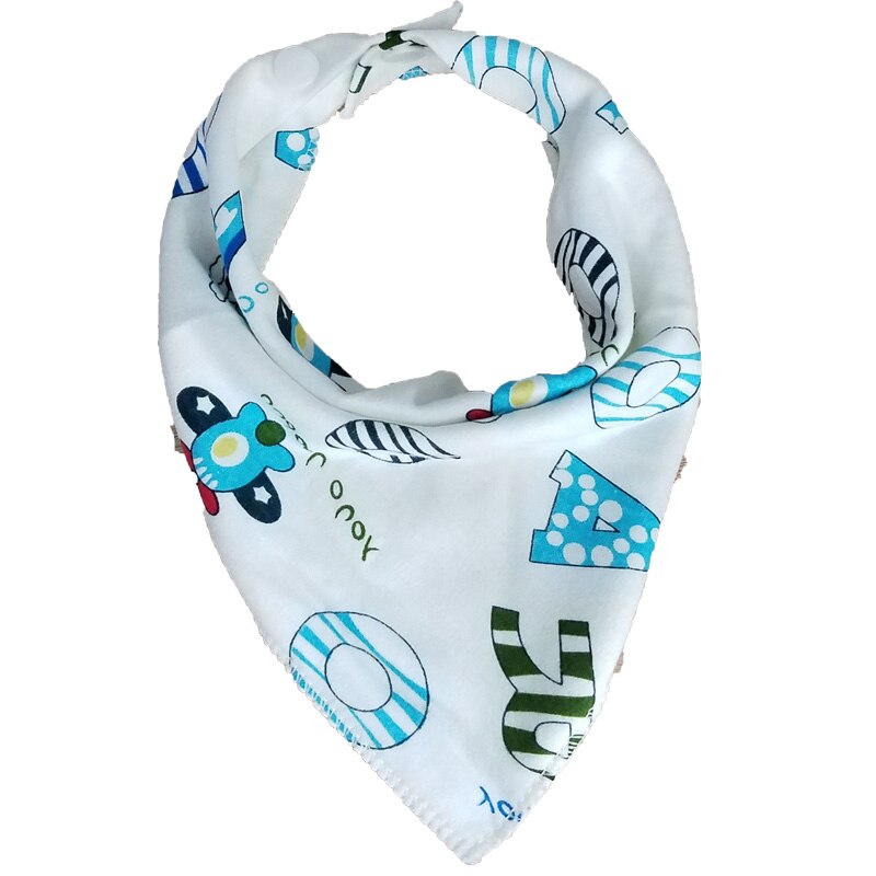 Baby bibs triangle double layers cotton bib feeding Cartoon Character Print baby bandana bibs dribble bibs: 98