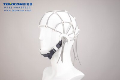 La tapa EEG es fácil de desmontar, Material de silicona para habitación EEG, tapa EEG de electrodo de puente: Gray large