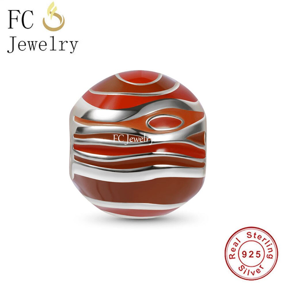 Fc Sieraden Fit Originele Bedelarmband 925 Stegling Zilveren Zonnestelsel Planeet Kleur Emaille Bead Voor Maken Vrouwen Berloque: Q1968