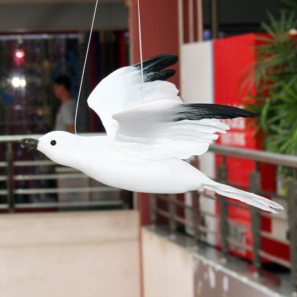 Presentes criativos voando espuma gaivota aves estátua artesanato parede pendurado arte ornamentos para casa