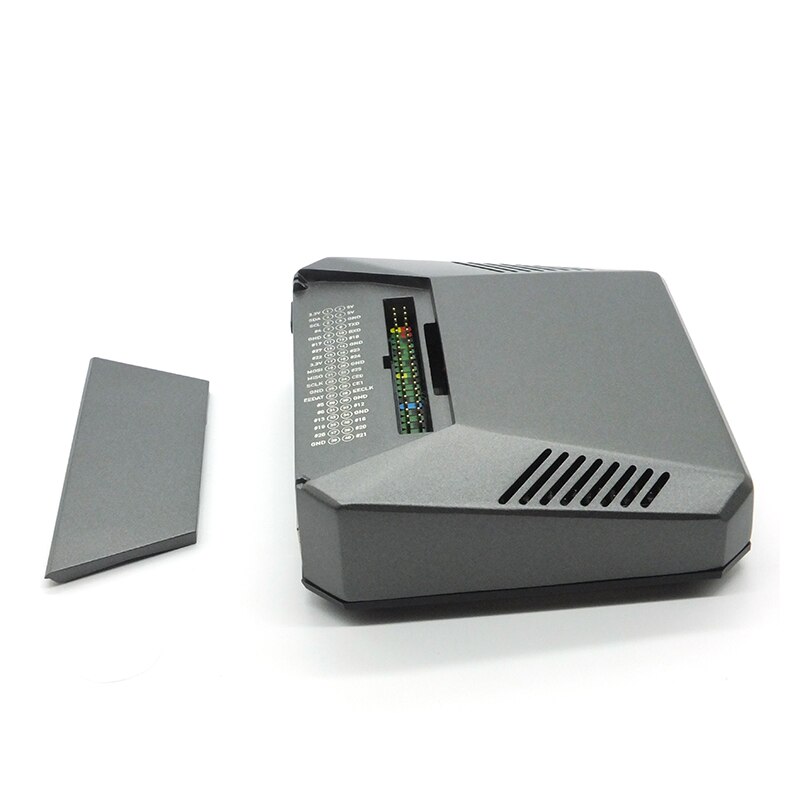 Raspberry Pi ABS Case Plastic Cover Shell Single Dual Cooling Fan Gray Silver For Raspberry Pi 4 B Model Raspberri Pi Cases