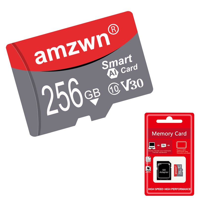 Klasse 10 Flash Geheugenkaart Microsd 32 64 128 256 Gb Micro Sd Tf Card 32Gb 64Gb 128gb 256 Gb Voor Smartphone Adapter: 256Gb