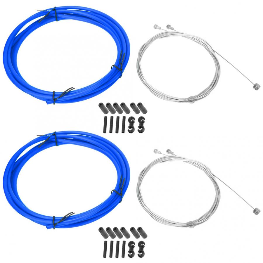 Bicycle Brake Shift Cable Line Wire Housing Set Bike Shifting Housing Cable Derailleur Line Cap Kits Bike Brake Line Accessories: Navy Blue