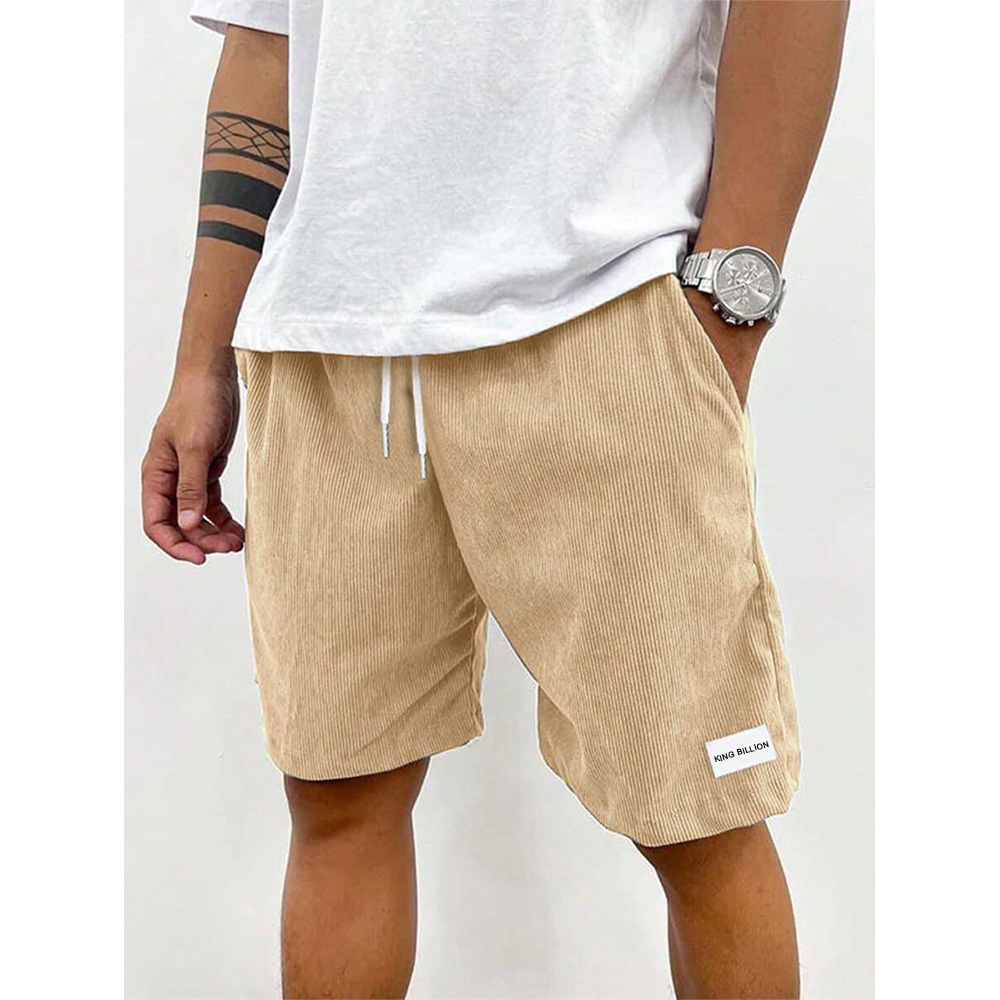 Pantalones de chándal de pana de verano para hombre, pantalones cortos informales, pantalones cortos de playa para hombre, pantalones cortos de baloncesto, ropa deportiva con etiqueta de Color sólido para hombre: XL / Caqui