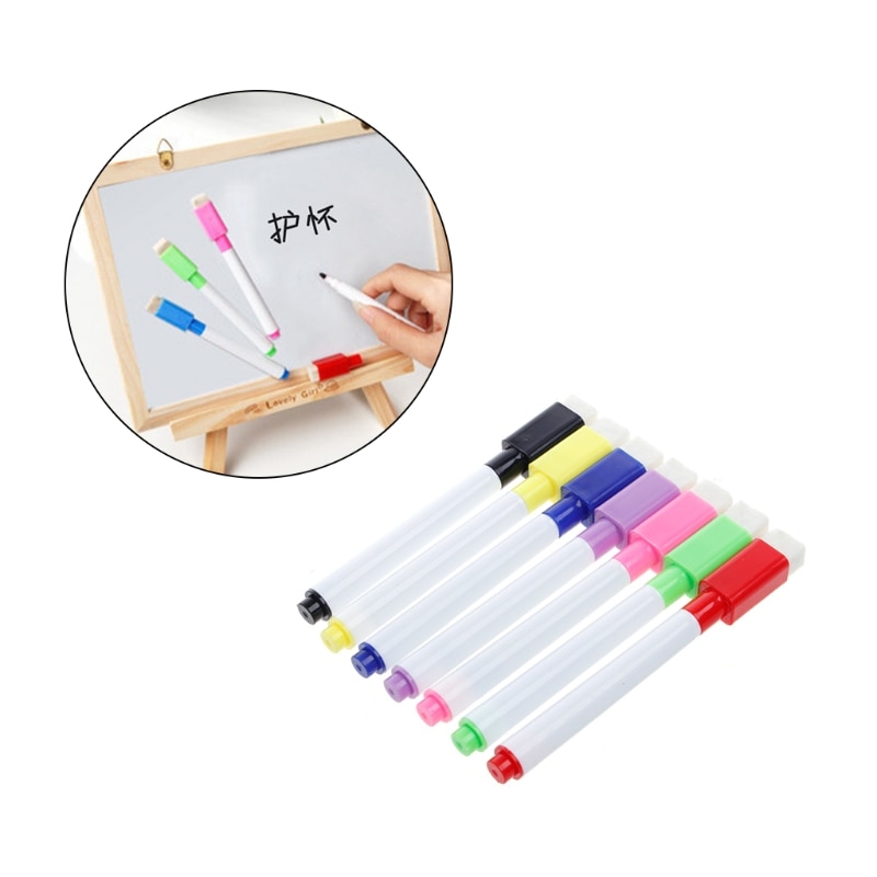 5 Stks/set Whiteboard Pen Uitwisbare Droge Whiteboard Markers Magneet Ingebouwde Gum Kantoor Schoolbenodigdheden