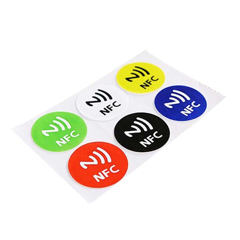 (6 pz/lotto) NFC etichetta Adesivi NTAG213 NFC etichetta RFID adesivo etichetta adesiva Universale Lable Ntag213 RFID etichetta per tutti i Telefoni NFC