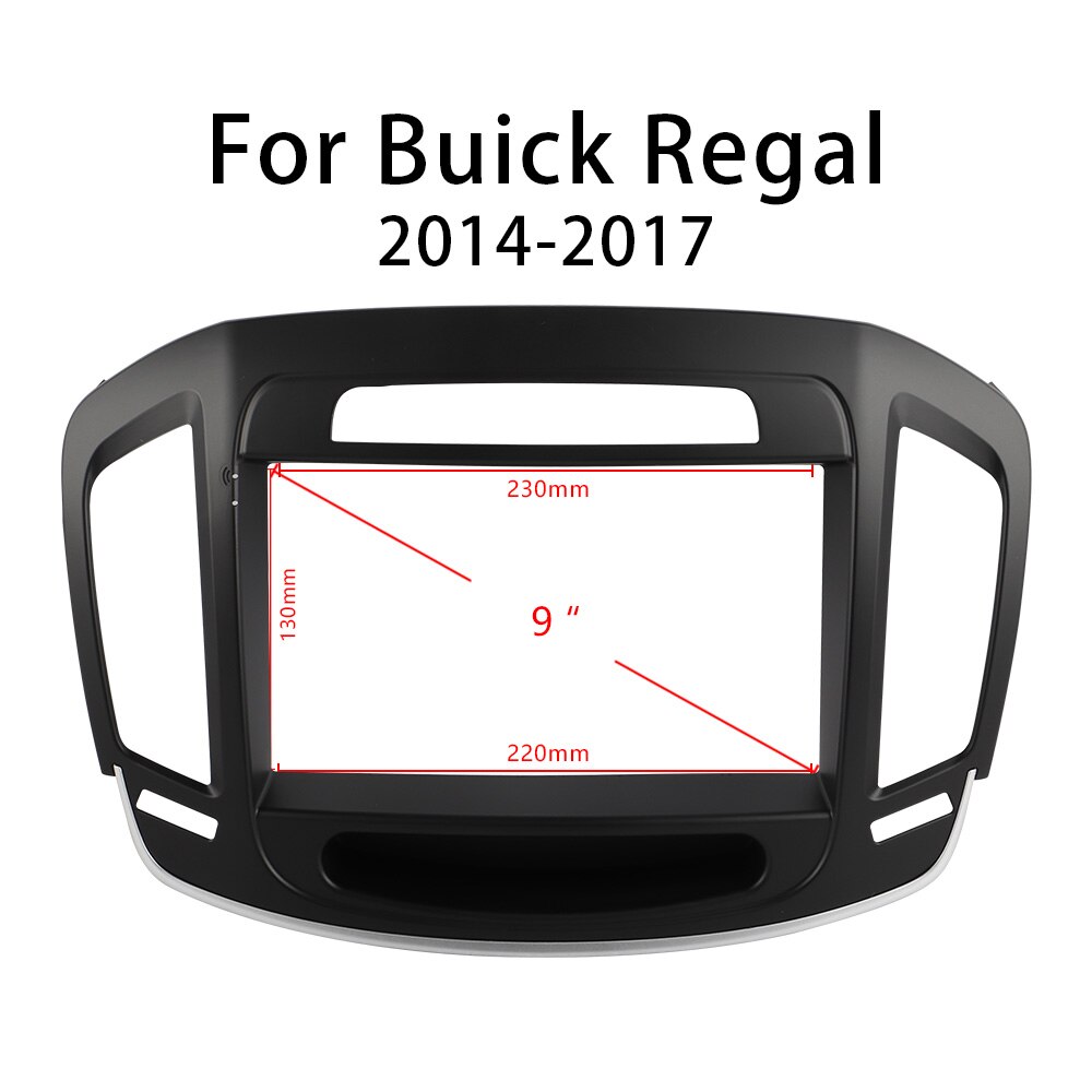 Black/Brown ABS Plastic Trim Facia Frame For Buick Regal Refit Car Android Radio Navigator DVD Mounting Dashboard