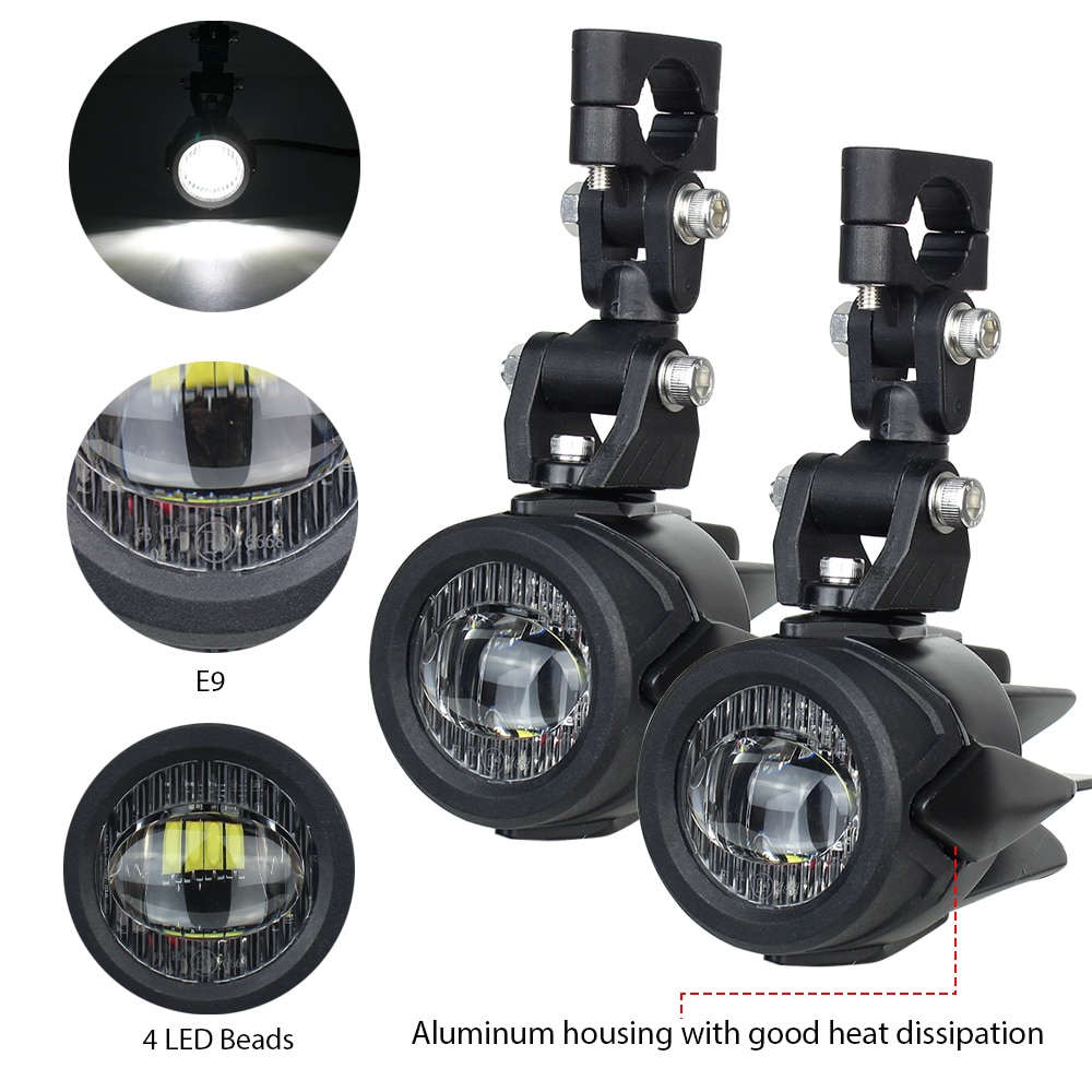 Led -lisävalot bmw -moottoripyörälle 40w 6000k -piste -sumuvalot bmw  r1200gs f800gs f700gs f650 k1600: lle