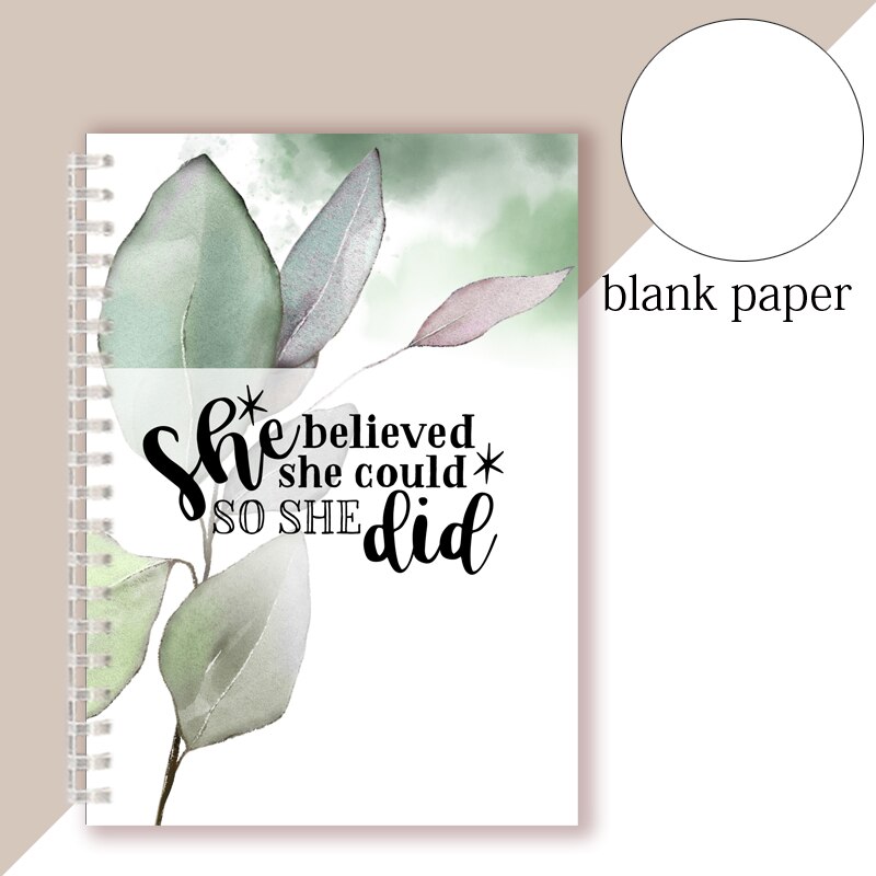 Citation inspirante-elle croyait qu'elle pouvait ainsi qu'elle l'a fait-cahier à spirale carnet de notes Romance bloc-notes pour Couples filles foi: 3