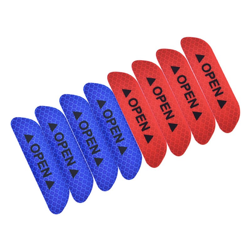 Juego de 4 pegatinas reflectantes para puerta de coche, cinta reflectante abierta, reflectante, para Exterior, 4 unidades