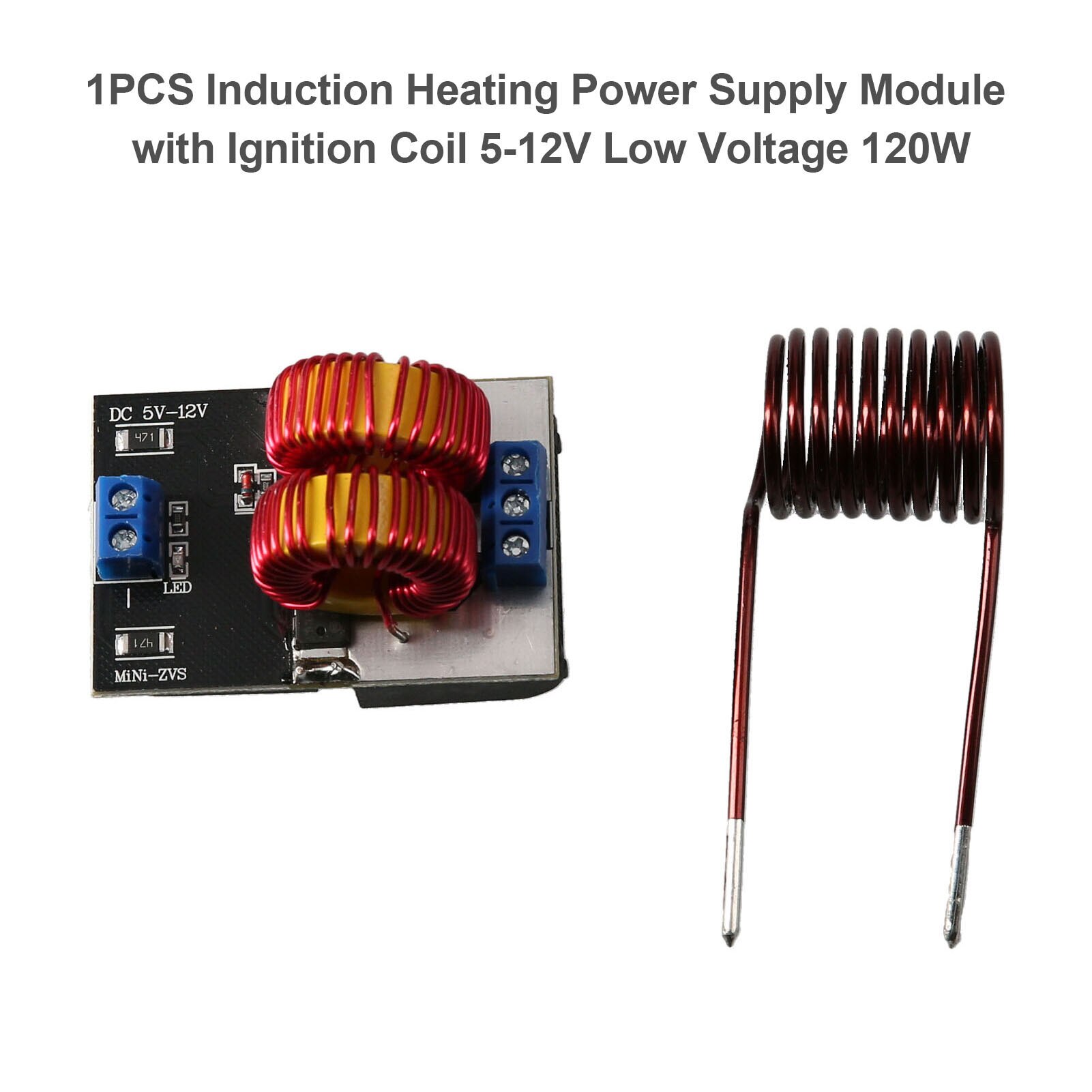 Module d'alimentation pour chauffage à Induction, 1 pièces, avec bobine d'allumage, basse tension 5-12V 120W