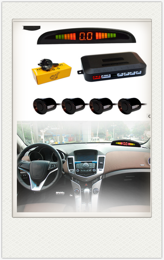 Auto Parktronic Led Parking Sensor Met 8 Sensoren Reverse Backup Parkeer Radar Monitor Detector Systeem Voor Opel Optima Rio5