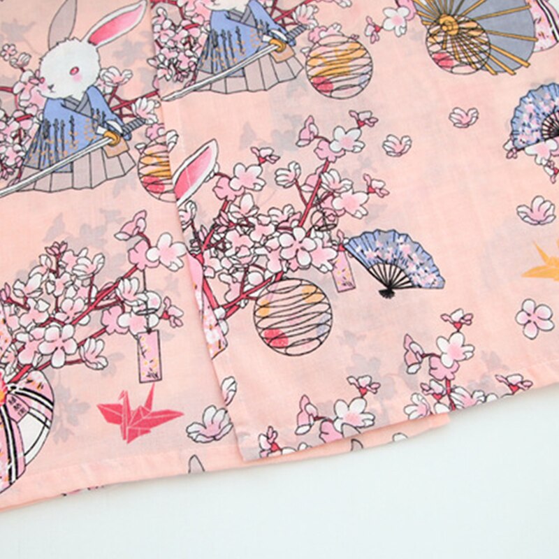 Pyjama Kimono en coton pour femmes, vêtements de nuit, Style japonais, motif Floral, ample, Long Cardigan, peignoir de loisirs, W118