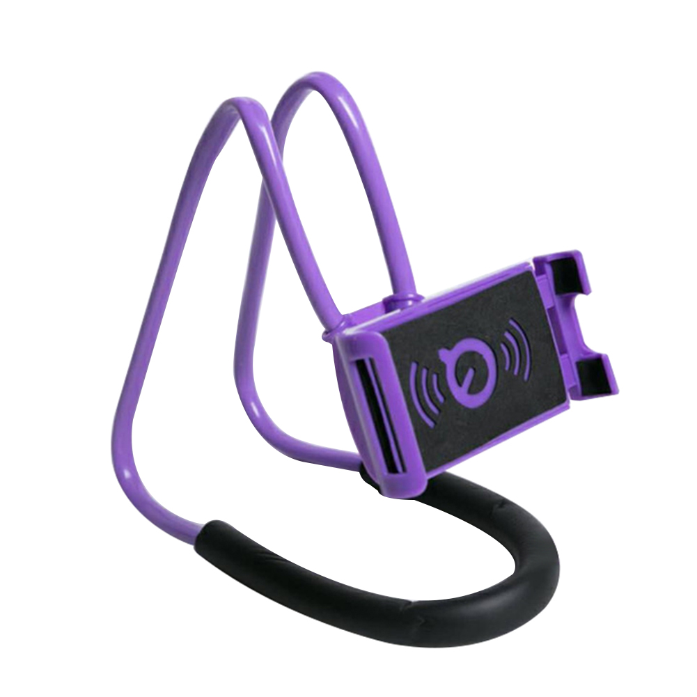 Flexible lazy neck stand phone holder with pendant neck and Halter with mobile phone holder and necklace