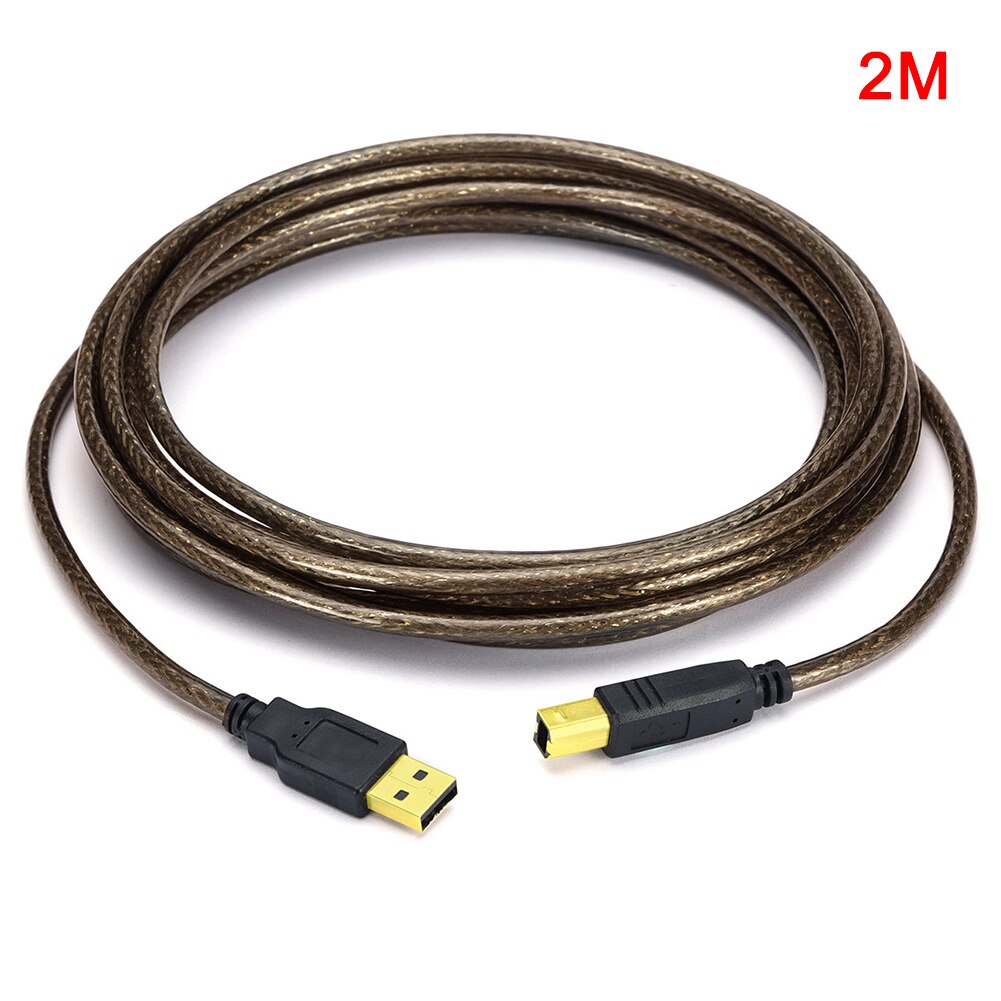Extension Printer Cable USB 2.0 A Male to B Male Computer Wire Cable Cord Converter Connector Line for PC Laptop UND Sal: 2m