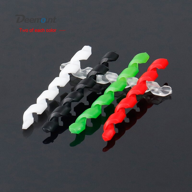Deemount 5 stks/partij Cyclus Kabel Minder Spiraal Elastische Rubber Lijn Manager Fiets Licht Threading Koord Houder Controller Fiets Par: Assorted