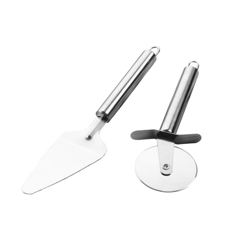 Køkken tilbehør rustfrit stål pizza enkelt hjul skære værktøj pizza kniv kage værktøj hjul brug vaffel cookies køkken gadgets