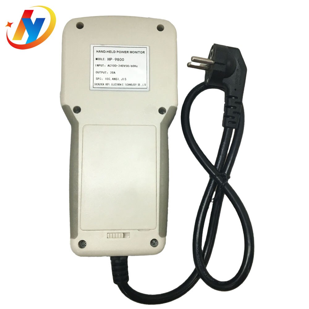 HOPI HP9800 Handheld Power Monitor Energy Meter Analyzer HP-9800 20A LED Saving Lamps Tester EU/AU/UK/US Plug Socket