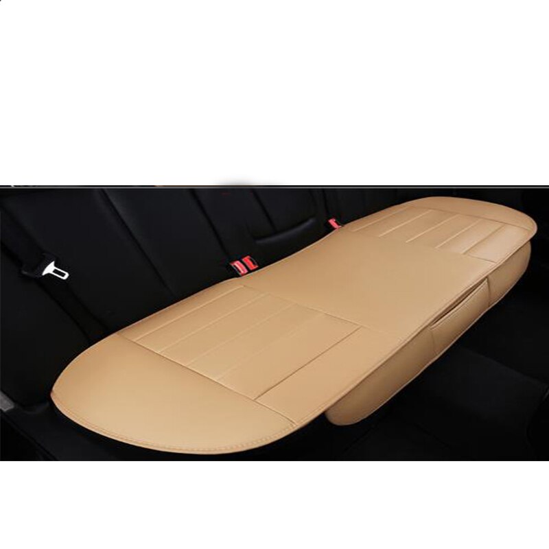 Autostoel all-inclusive auto accessoires PU lederen interieur auto bekleding vier seizoenen universele zitkussen: 1pcs rear seat Beig