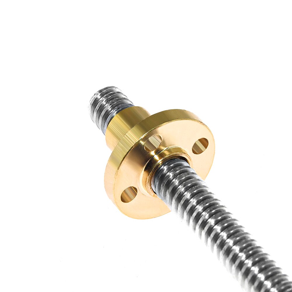 Husillo trapezoidal de acero inoxidable T12, 304mm de longitud, 2mm, 3mm, 4mm, 8mm, 12mm, para impresora 3d cnc, torno enrutador cnc, 1500