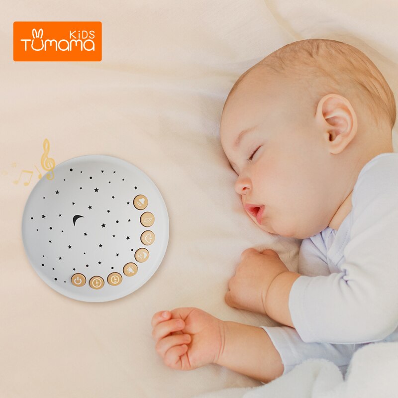 White Noise Machine Sleep Colorful light music sleep aid Therapy Sound Machine bedside toy for Baby Night Light/Volume Control