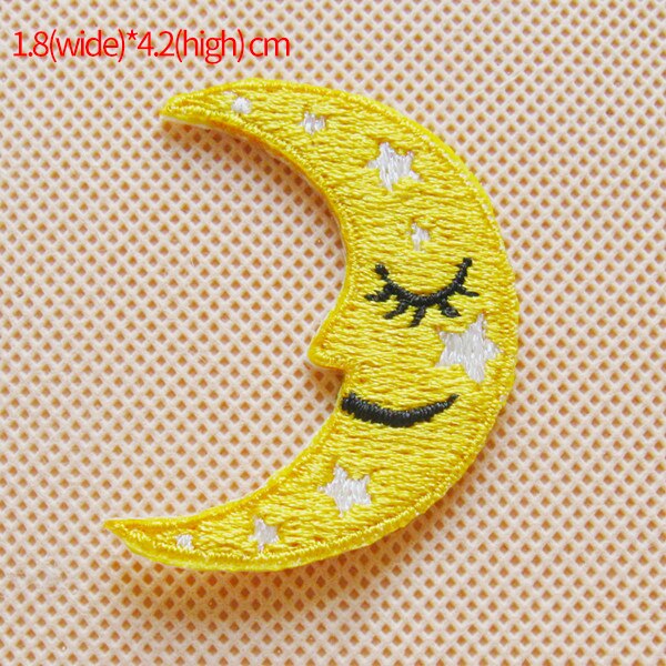 Fantasy girl heart rainbow moon meteor embroidery cloth stick ironing hand ledger decorative clothing T-shirt broken patch stick