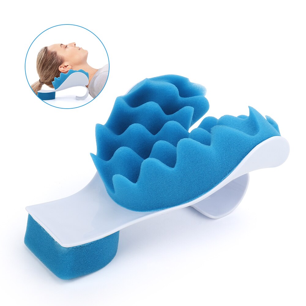 Neck Support Tension Reliever Neck Shoulder Relaxer Blue Sponge Releases Muscle Tension Relieves Tightness Soreness Theraputic