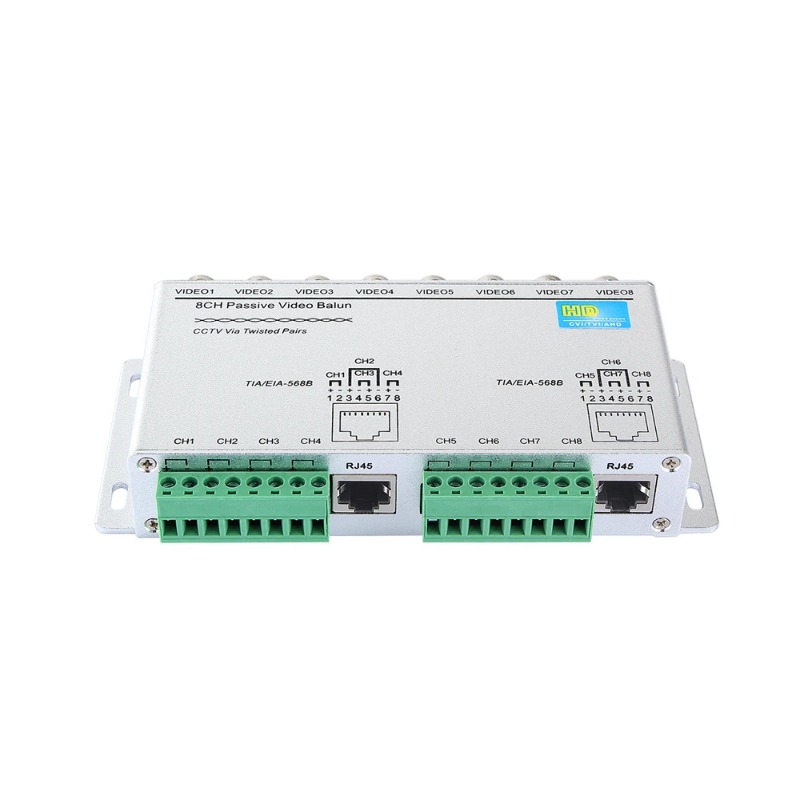 4ch 8ch hd cvi/tvi/ahd passiivinen lähetin-vastaanotin 8 kanavainen video balun sovitin lähetin bnc to utp cat 5/5e/6 kaapeli 720p 1080p