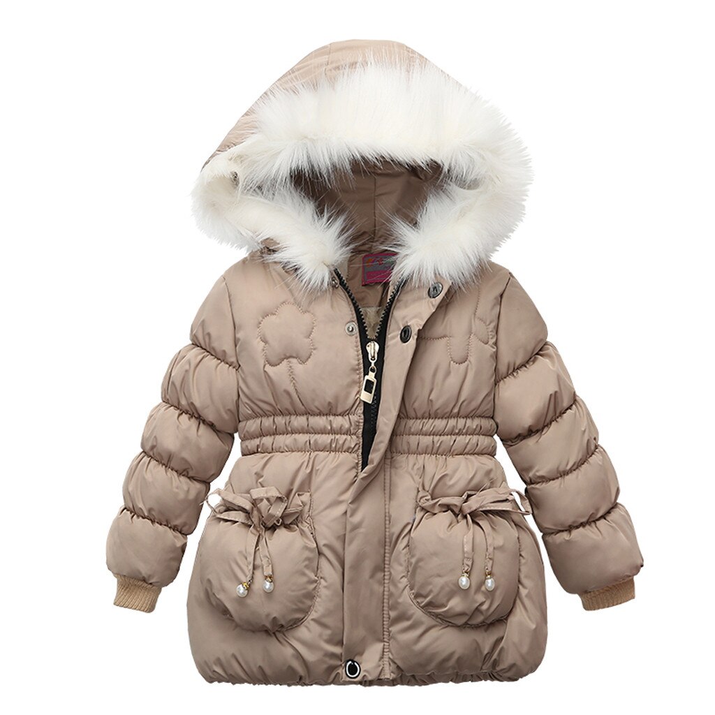 Abrigos de invierno para niños y niñas, chaqueta con cremallera sólido grueso, calentador de nieve, prendas de vestir con capucha, prendas infantiles, novedad de: A / 18 meses