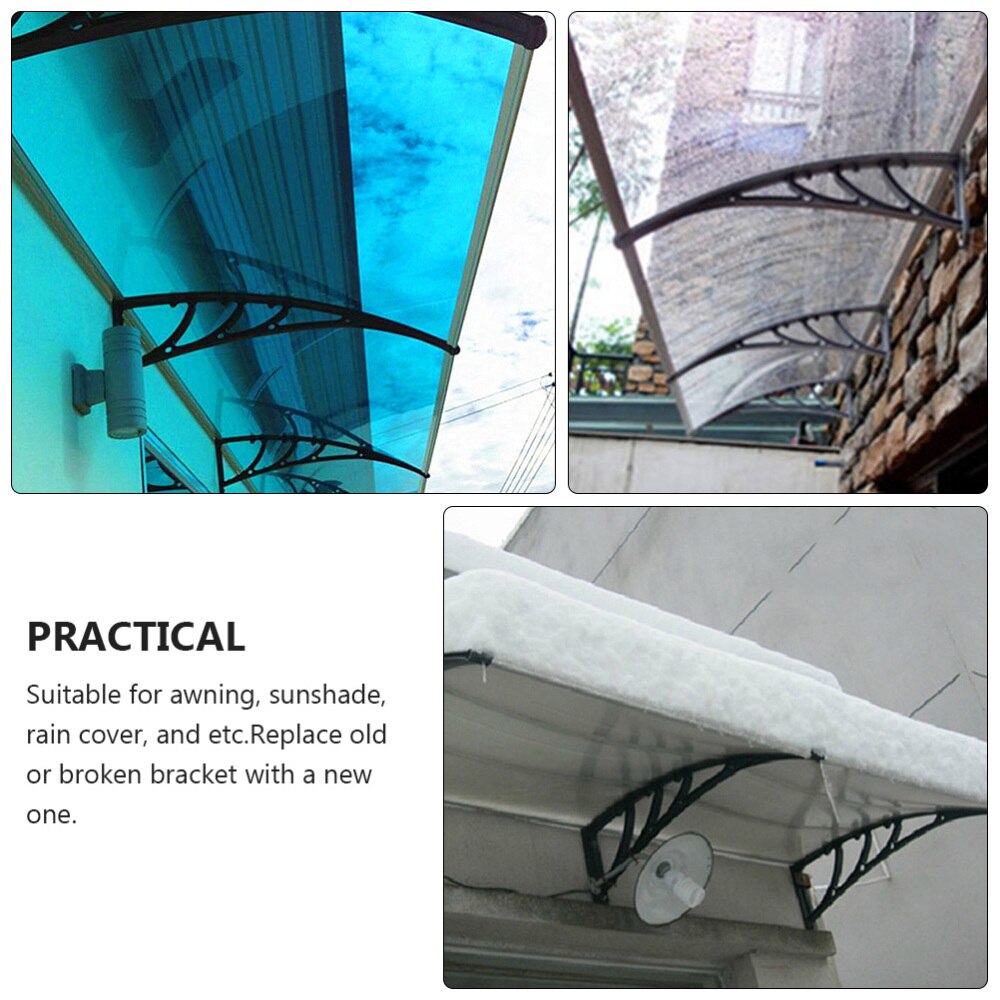 Toldo para balcón, 3 uds., soporte para cubierta de lluvia, soporte resistente para toldo