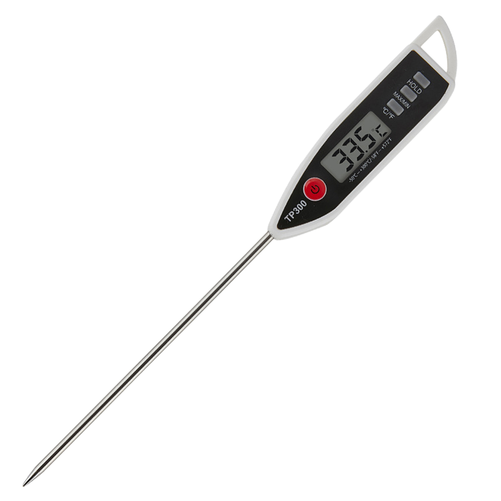 Digitales Lebensmittelthermometer, Grill, Kochen, Fleisch, Messthermometer, Heißwasserthermometer mit Sonde, Küchenwerkzeug: Lila