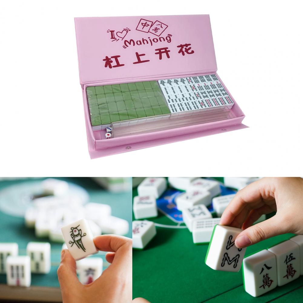 Mahjong Mini 24mm Tragbare Majiang Innen Bord Spiele für Hause