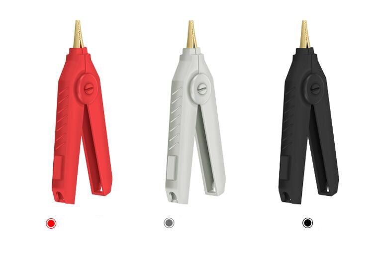 Tkdmr 15 stk alligator kelvin klips kobber gullbelagt lcr test klips klemme