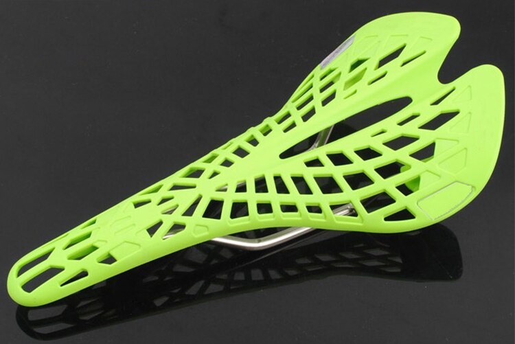 Fabricant de selle de vélo d'araignée de siège de vélo de route de vélo fixe en plastique rouge vert léger: Green