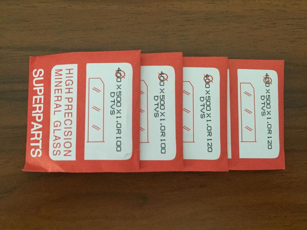 1.0mm Thick Double Dome Rectangular Watch Mineral Glass Crystals Curved 40x50mm