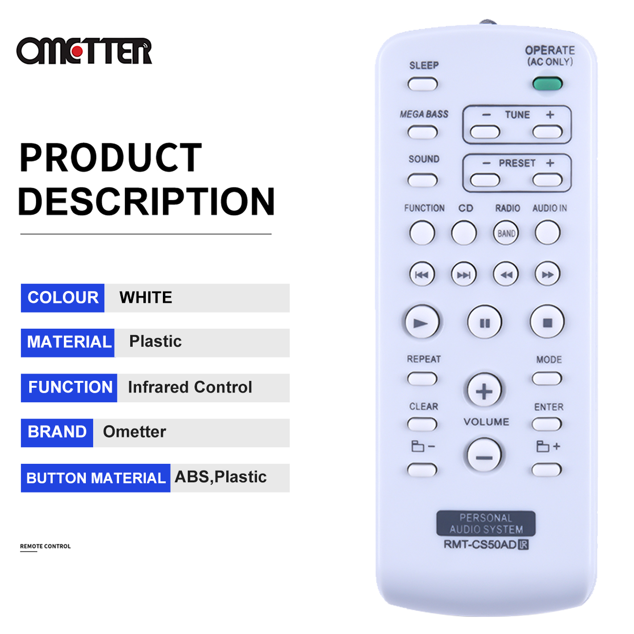 RMT-CS50AD remote control use for audio system ZS-S50CP remoto controller controle teleconmando fernbienung