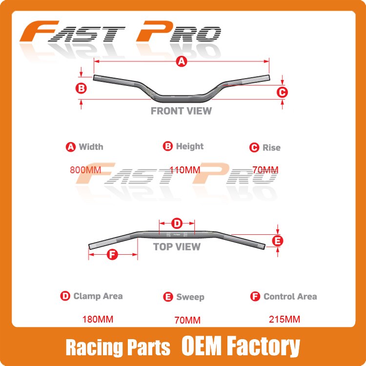 Motorfiets Motocross 1 1/8 &quot;28Mm Zwart Stuur Fat Bar Handvat Buizen Voor Ktm Crf Yzf Wrf Rm Kxf pit Dirt Bike Off-Road Enduro