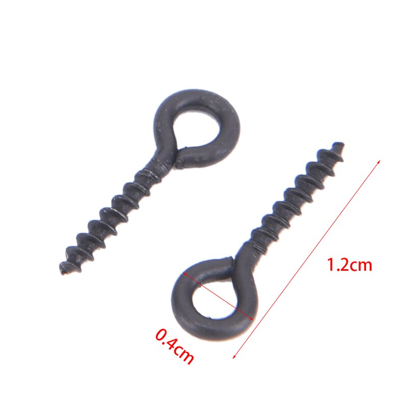 10/20Pcs Tackle Karpervissen Haak Stoper Stop Aas Boilie Schroef Met Ronde Link Loop Ronnie Rig karpervissen Accessoires: 20Pcs
