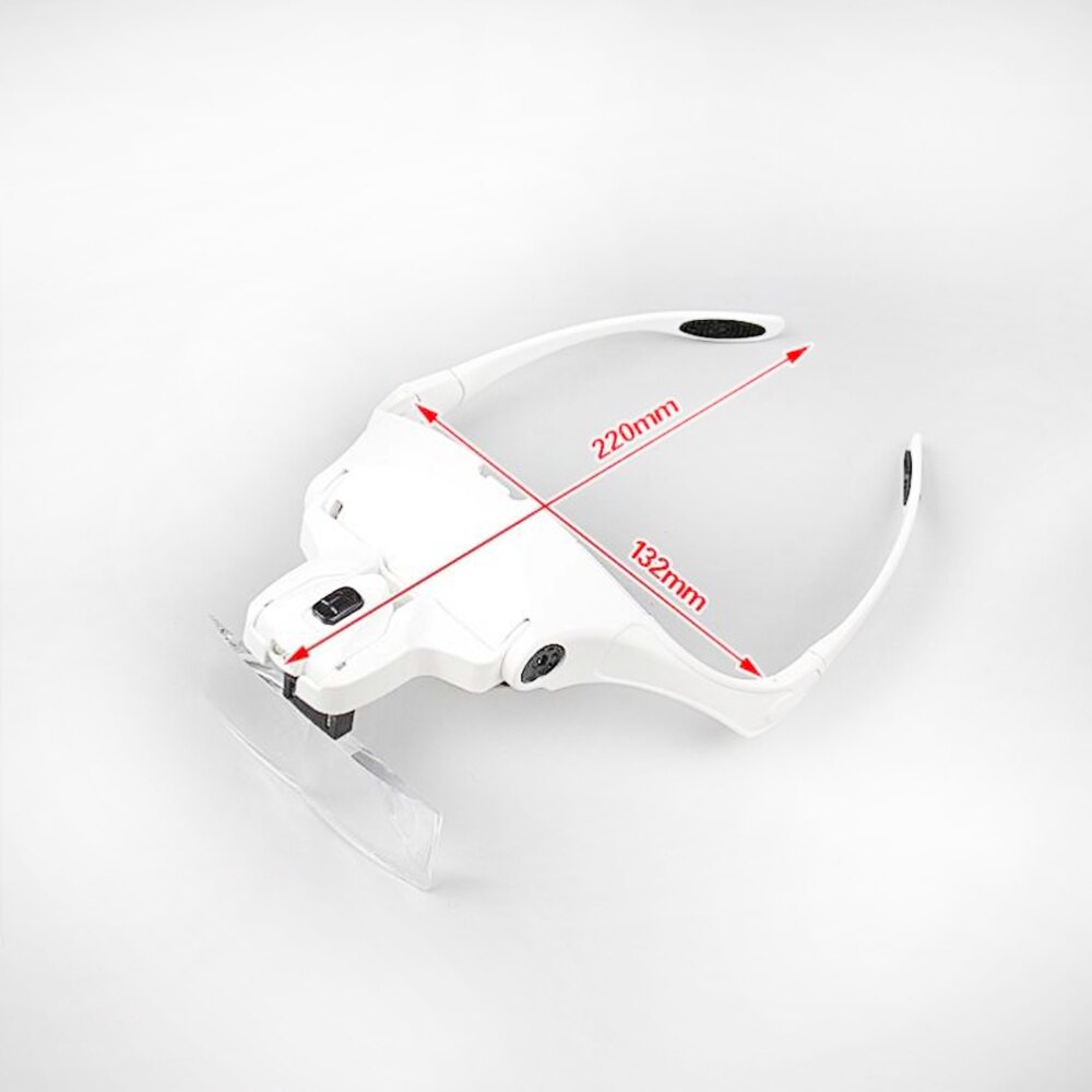 Kopfhalterung Lupe mit LED Kopf Licht Halterung &Ampere; Stirnband 5 stücke Austauschbare Wechselobjektiven 1.0X-3.5X Lupe