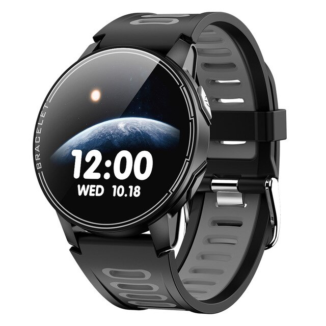 neue L6 Smart Uhr IP68 Wasserdichte Sport Männer Frauen Bluetooth Smartwatch Fitness Tracker Heart Rate Monitor Für: Black Gray