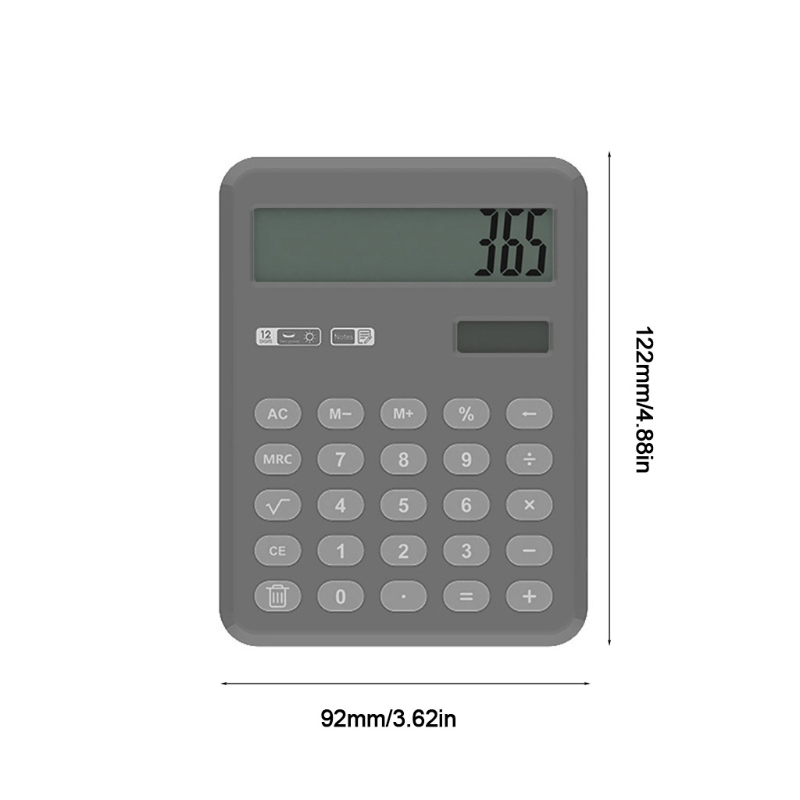 Calculatrice de bureau à 12 chiffres, avec tirette, tablette d&#39;écriture, silencieuse, Portable, multifonction, double alimentation