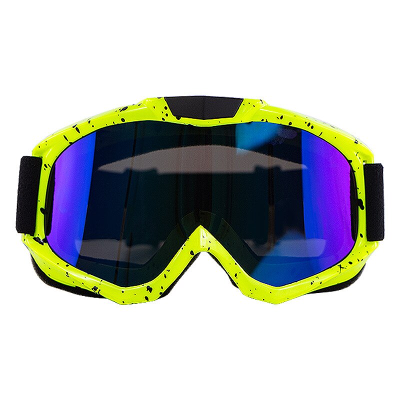 Motorsykkelhjelm langrennsbriller vindtette ridebriller utendørs fjellklatringsbriller goggles  cg15 engelsk versjon: Gul rammefarge f