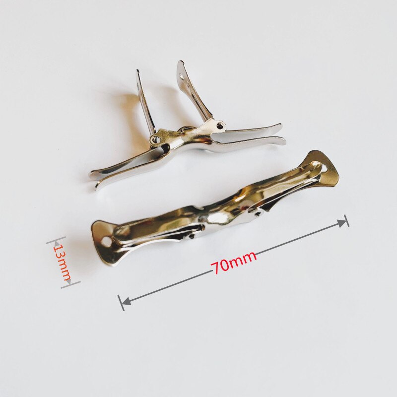 50 Metal Bow Tie Clips 2 3/4" Long Bowtie Making Hardware DIY