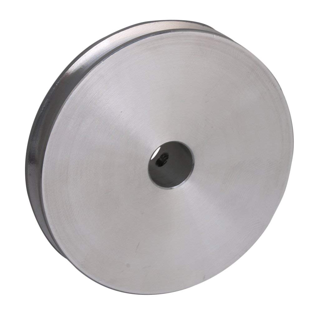 58x16 MM Zilver Aluminium Legering Enkele Groef Vaste Boring Katrol voor Motor As 3-5 MM PU ronde Riemen