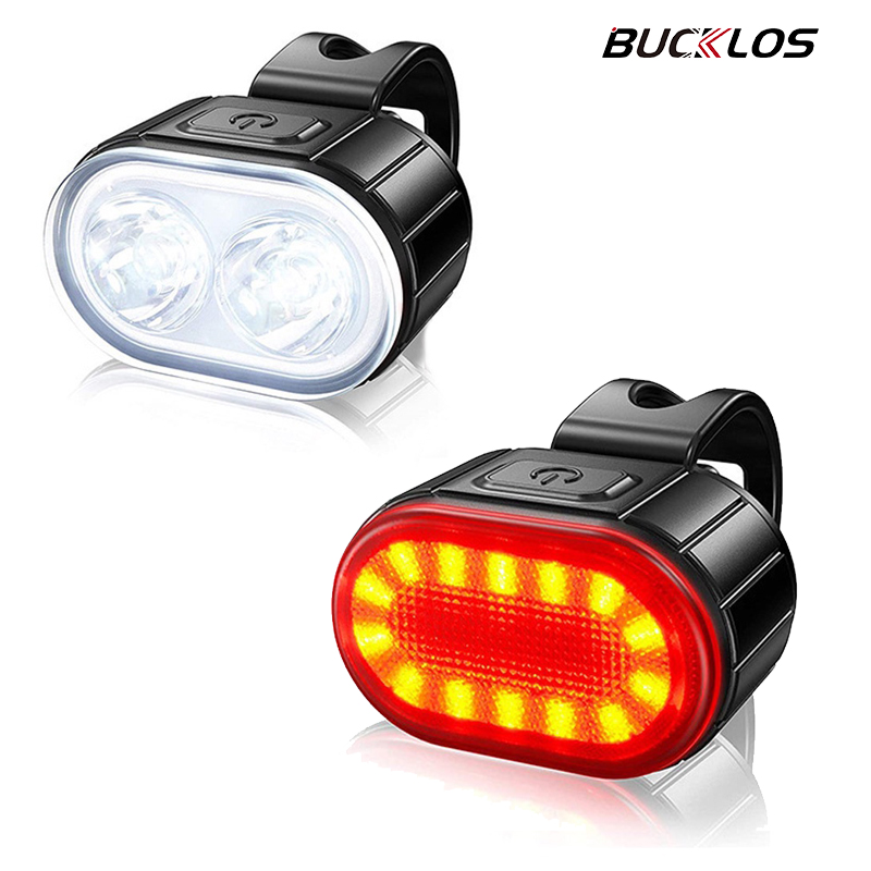 Luces de bicicleta, lámpara LED para bicicleta de montaña, luz delantera y trasera, recargable por USB, luz trasera para bicicleta, lámparas impermeables para ciclismo
