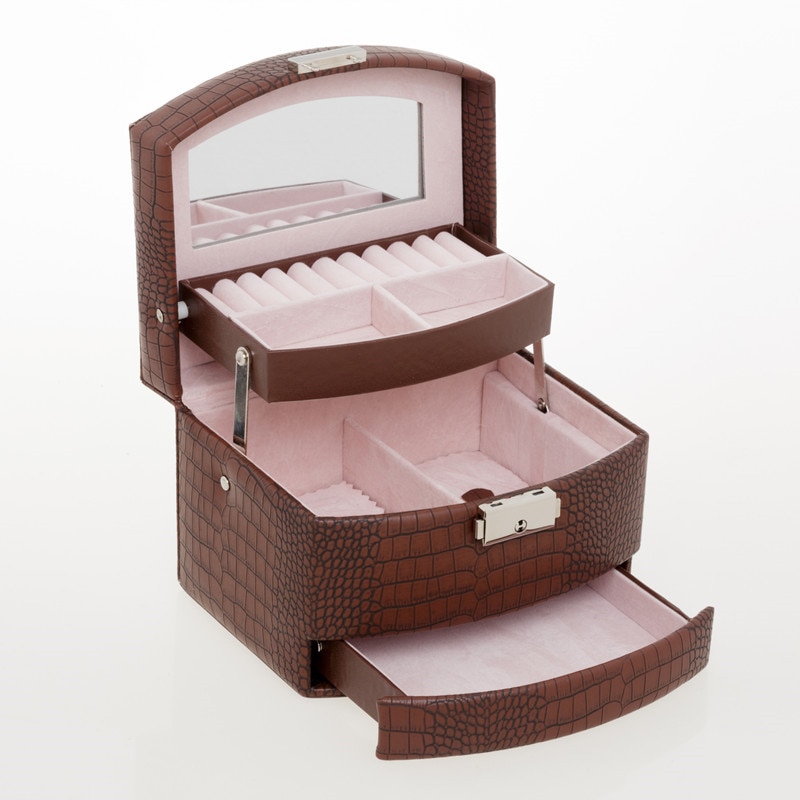 Automatic Jewelry Box 3 layers Jewelry case Jewel Package Storage Holding Ring Necklace Bracelet Earring Festival