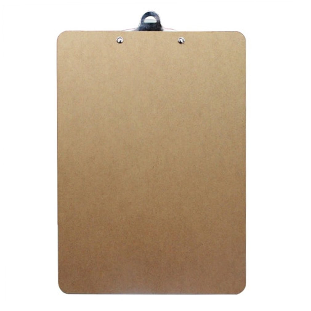 Deli 9224 a4 trä urklipp bärbar skrivtavla clipboard kontorsskola mötestillbehör med metallklämma
