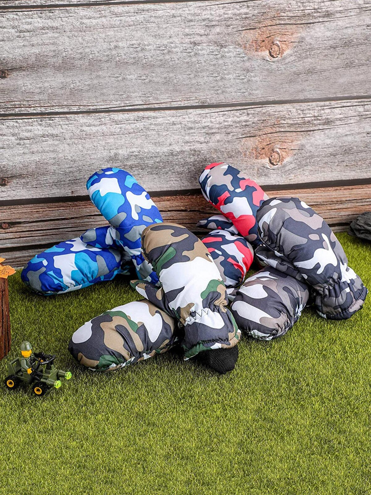 1 paar Tarnung drucken freundlicher Ski Handschuhe Lange ärmeln Fäustlinge Winter Winddicht Wasserdicht Dicke Warme nicht-Unterhose Handschuhe 3-5 jahre